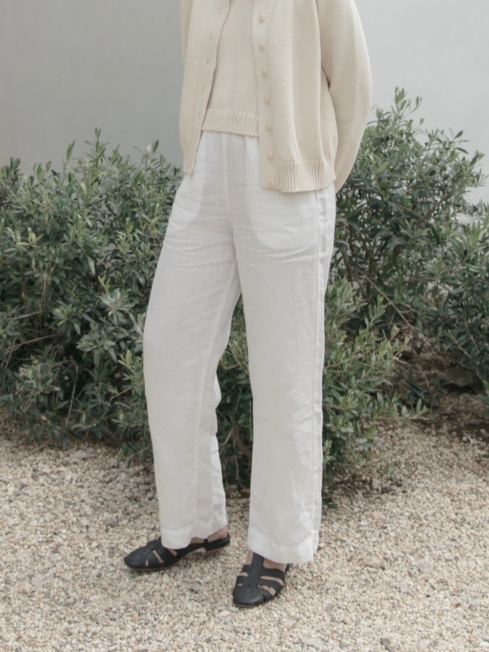 Gillian Stevens Finley Pant Linen Relaxed Fit Pants Salt